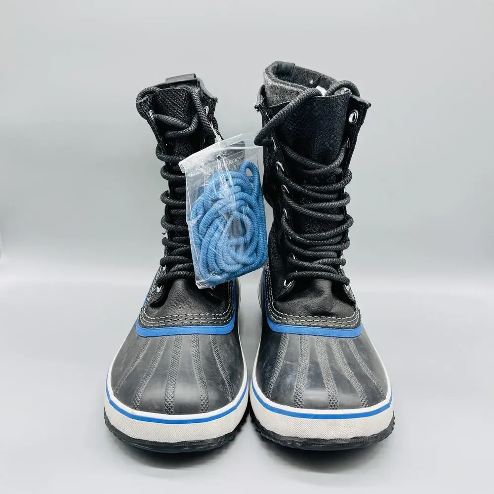 Sorel Boots Womens 11 Black Out N About Waterproof Mid Calf Lace Up Winter Snow